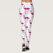Funkelnd Flamingo Rosa Glitzer Glitzern Muster Leggings (Rückseite)