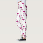 Funkelnd Flamingo Rosa Glitzer Glitzern Muster Leggings (Links)