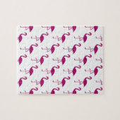 Funkelnd Flamingo Rosa Glitzer Glitzern Muster Puzzle (Horizontal)