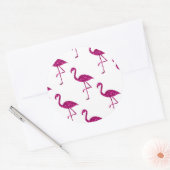 Funkelnd Flamingo Rosa Glitzer Glitzern Muster Runder Aufkleber (Umschlag)