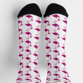 Funkelnd Flamingo Rosa Glitzer Glitzern Muster Socken (Oben)