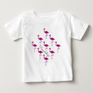 Funkelnd Flamingo Rosa Glitzer Glitzern Persönlich Baby T-shirt