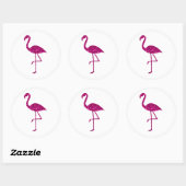 Funkelnd Flamingo Rosa Glitzer Imitate Glitzern Runder Aufkleber (Blatt)