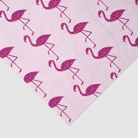 Funkelnd Flamingo Rosa Glitzer Muster rosa Seidenpapier (Ausschnitt)