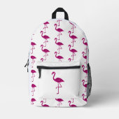 Funkelnd Flamingo Rosa Glitzer-Muster weiß Bedruckter Rucksack (Vorderseite)