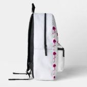 Funkelnd Flamingo Rosa Glitzer-Muster weiß Bedruckter Rucksack (Links)