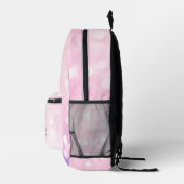 Funkelnd Flamingos Rosa Glitzer Glitzern Monogramm Bedruckter Rucksack (Rechts)