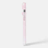 Funkelnd Flamingos Rosa Glitzer Glitzern Monogramm iPhone Hülle (Linke Seite)