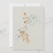 Funkelnd Foliage Taupe Brautparty Einladung (Rückseite)