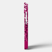 Funkelnd Fuchsia|rosa Sequin/Glitzer Name Case-Mate iPhone Hülle (Rückseite / Links)