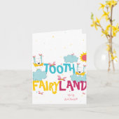 Funkelnd Fun Funny Tooth Fairy Vielen Dank Karte (Gelbe Blume)