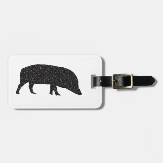 Funkelnd Gepäckstück Gepäckanhänger (Vorderseite horizontal)