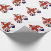 Funkelnd Gewerkschafts-Jackherzen Geschenkpapier (Ecke)