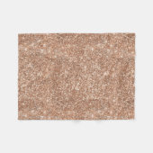 Funkelnd glänzendes Glitzer-Rosen-Gold Fleecedecke (Vorderseite (Horizontal))