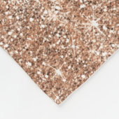 Funkelnd glänzendes Glitzer-Rosen-Gold Fleecedecke (Ecke)