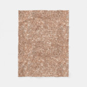 Funkelnd glänzendes Glitzer-Rosen-Gold Fleecedecke (Vorderseite)