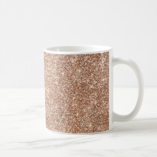 Funkelnd glänzendes Glitzer-Rosen-Gold Kaffeetasse (Rechts)