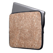 Funkelnd glänzendes Glitzer-Rosen-Gold Laptopschutzhülle (Vorderseite Links)