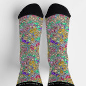 Funkelnd Glasmosaik-Look mit eigenem Text Socken (Oben)
