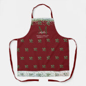Funkelnd Glitterglatter Mistletogramm Schürze (Vorderseite)