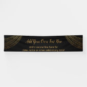 Funkelnd Glitterie Gold Garland hinzufügen Banner (Horizontal)