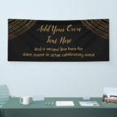 Funkelnd Glitterie Gold Garland hinzufügen Banner (Messe)