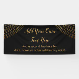 Funkelnd Glitterie Gold Garland hinzufügen Banner