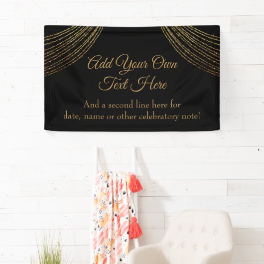 Funkelnd Glitterie Gold Garland hinzufügen Banner (Insitu)