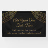 Funkelnd Glitterie Gold Garland hinzufügen Banner (Horizontal)