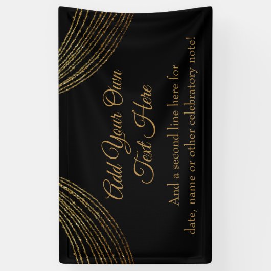 Funkelnd Glitterie Gold Garland hinzufügen Banner (Vertikal)