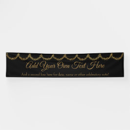 Funkelnd Glitterie Gold Garland hinzufügen Banner