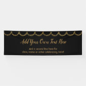Funkelnd Glitterie Gold Garland hinzufügen Banner (Horizontal)