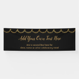 Funkelnd Glitterie Gold Garland hinzufügen Banner