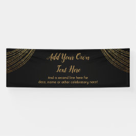 Funkelnd Glitterie Gold Garland hinzufügen Banner