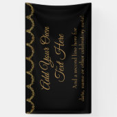 Funkelnd Glitterie Gold Garland hinzufügen Banner (Vertikal)