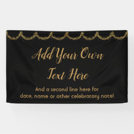 Funkelnd Glitterie Gold Garland hinzufügen Banner