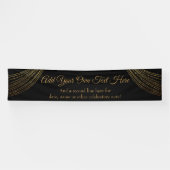 Funkelnd Glitterie Gold Garland hinzufügen Banner (Horizontal)