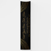 Funkelnd Glitterie Gold Garland hinzufügen Banner (Vertikal)