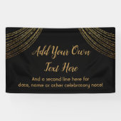 Funkelnd Glitterie Gold Garland hinzufügen Banner (Horizontal)