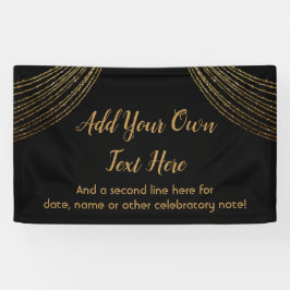 Funkelnd Glitterie Gold Garland hinzufügen Banner