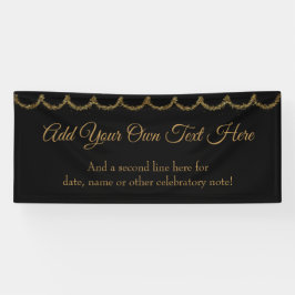 Funkelnd Glitterie Gold Garland hinzufügen Banner