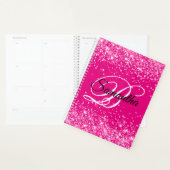Funkelnd Glitterie Hot Pink Extravagante Monogramm Planer (Anzeige)