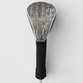 Funkelnd Glitterie Silber Streichperlen Golf Headcover