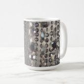 Funkelnd Glitterie Silber Streichperlen Kaffeetasse (VorderseiteRechts)