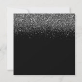Funkelnd Glittery Black 21. Geburtstag Einladung (Rückseite)