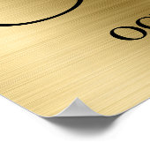 Funkelnd Glittery Blassgoldene Glam Sweet 16 Willk Poster (Ecke)