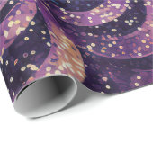 Funkelnd Glittery Lila Blue and Gold Drapes Geschenkpapier (Rolleneckpunkt)