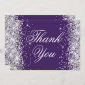 Funkelnd Glitzer Dankeskarte (Vorne/Hinten)