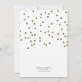 Funkelnd Glitzer Dots Weihnachts-Party Einladung (Rückseite)