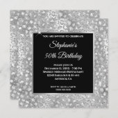 Funkelnd Glitzer Forelle Leopard Printing Geburtst Einladung (Vorne/Hinten)